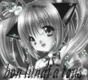 Gif animé Bon lundi manga